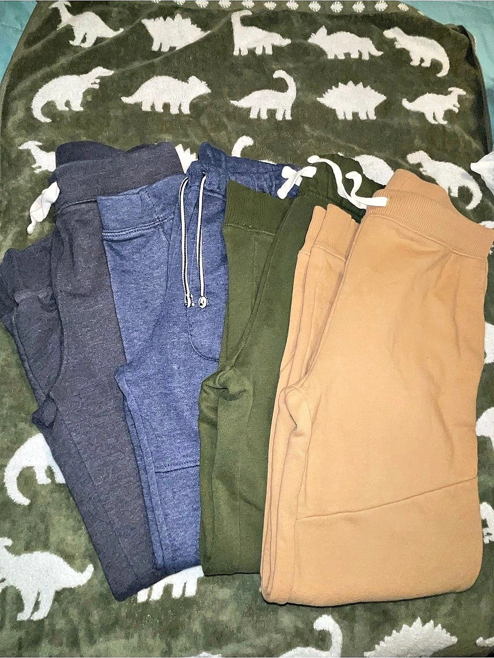 4 Pack Children’s PLACE/LEE Boys Jogger Pants Brown, Blue & Green Size 10/12